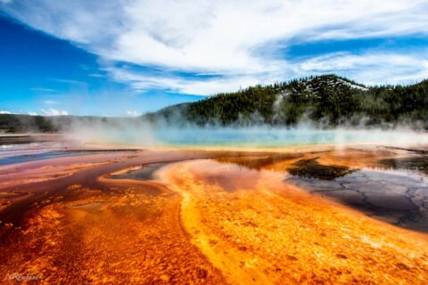 Het schitterende Yellowstone National Park in Wyoming, Amerika.
